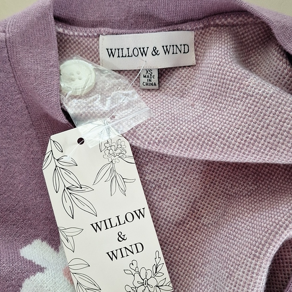 Willow & Wind Knit Cardian Sweater Daisy Purple - Picture 7 of 9